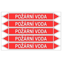 Značení potrubí, požární voda